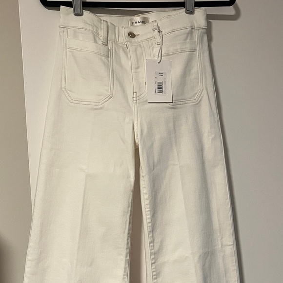 Frame Denim Women's Cream Flare Jeans